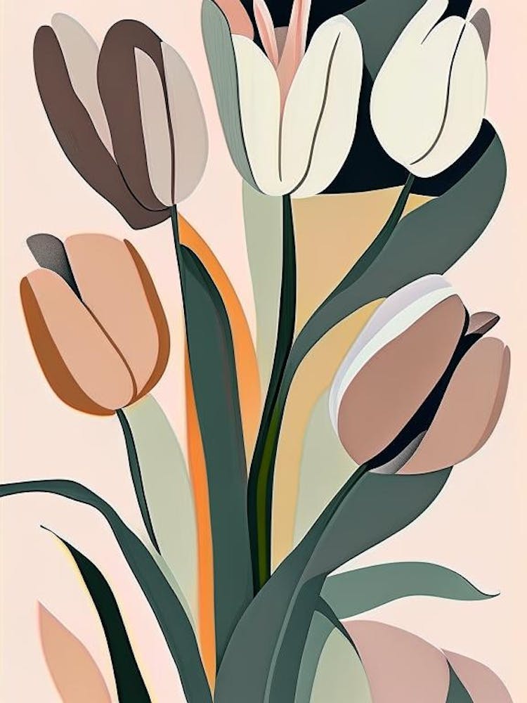 Tulip Wildflower Modern Muted Colours 2