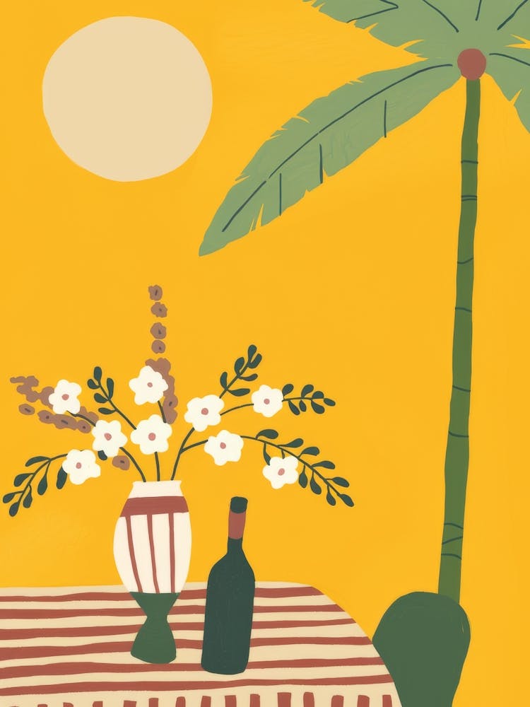 Sunset Floral Still