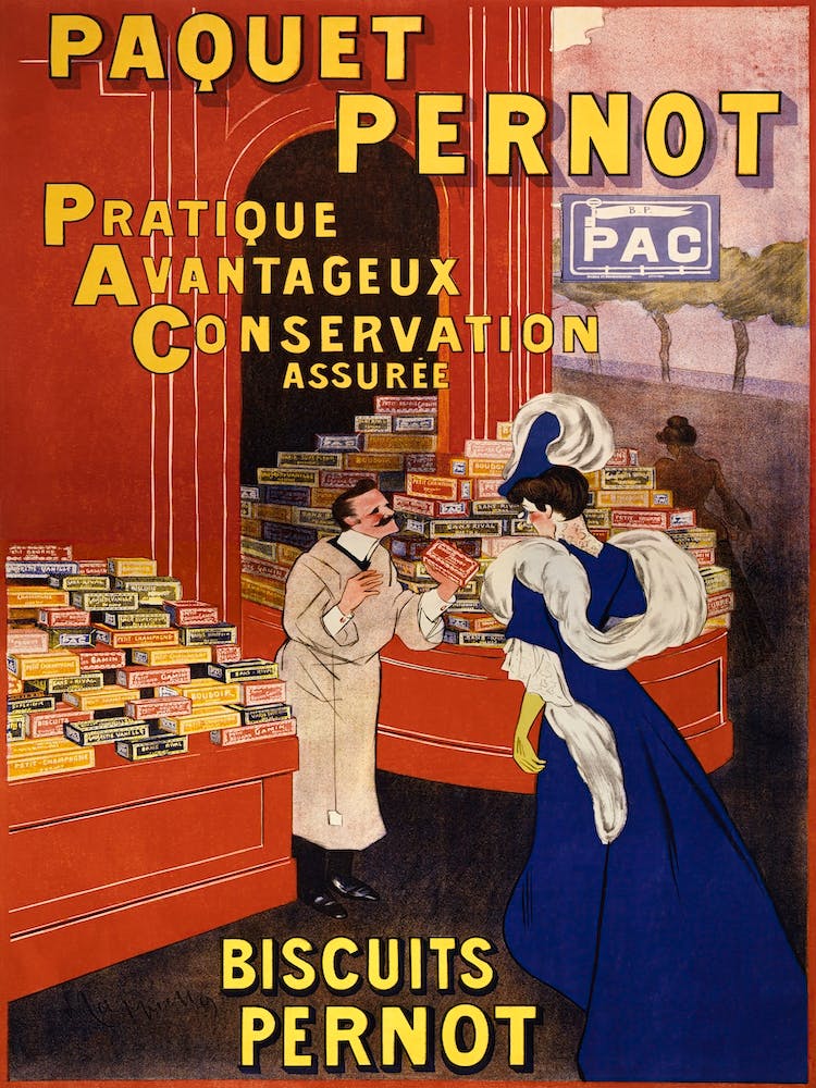 Paquet Pernot Biscuits Pernot (1905), Leonetto Cappiello