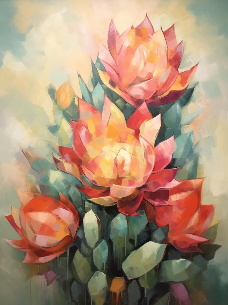 Cactus Painting Acanthocalycium Cactus 6