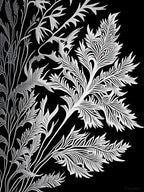 Spanish Moss Leaf Linocut