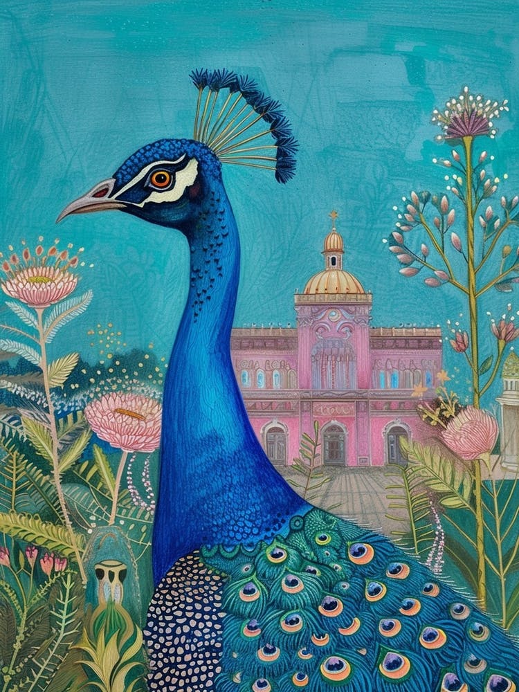Peacock In The Palace Gardens 1