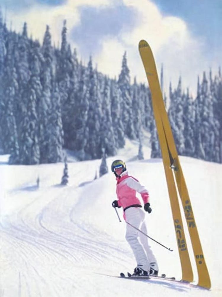 Whistler Blackcomb, Canada Glamour Ski Skiing Poster