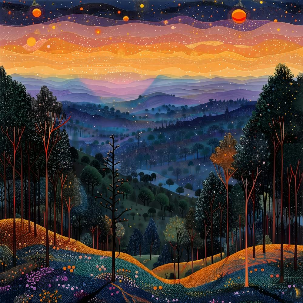 Night In The Woods, Tiny Dots, Pointillism