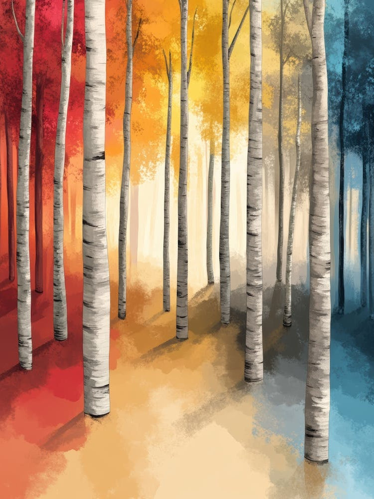 Autumn Birch Trees 1