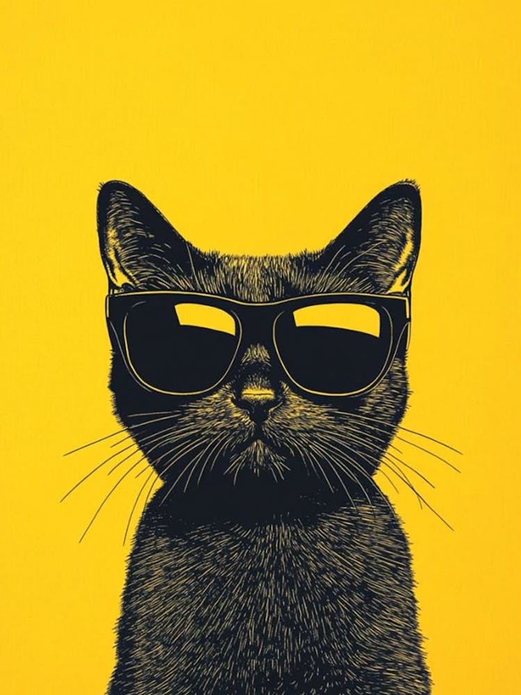 Cat In Sunglasses Canvas Print