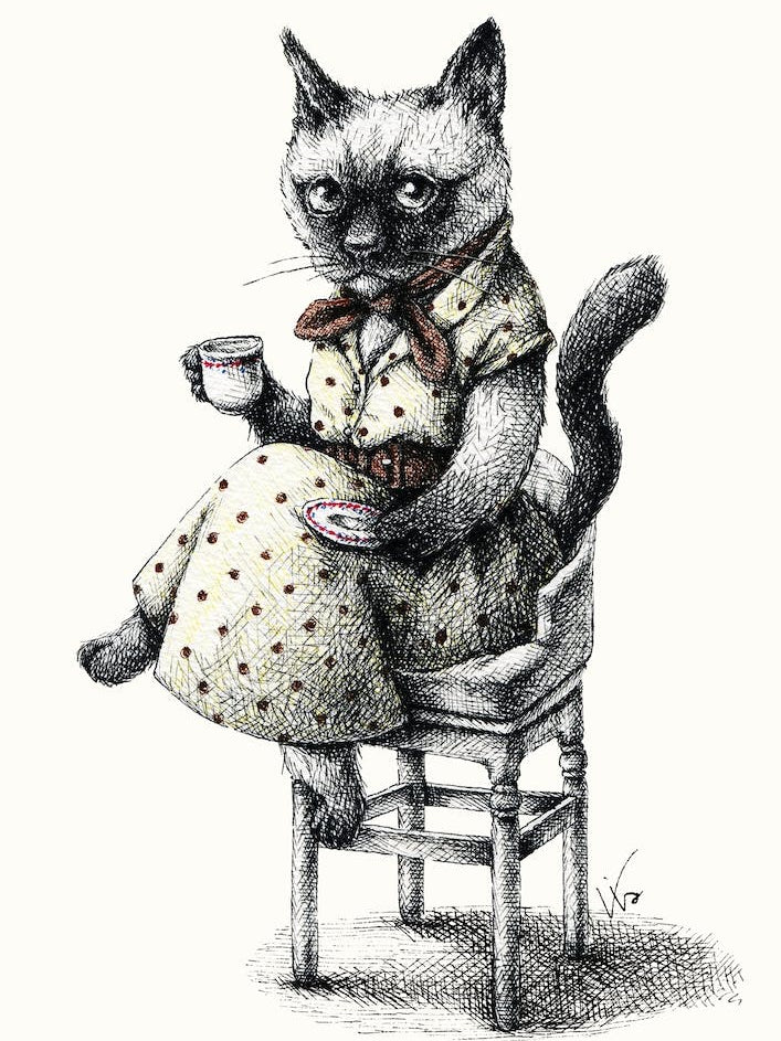 Portrait Of Lady Cat