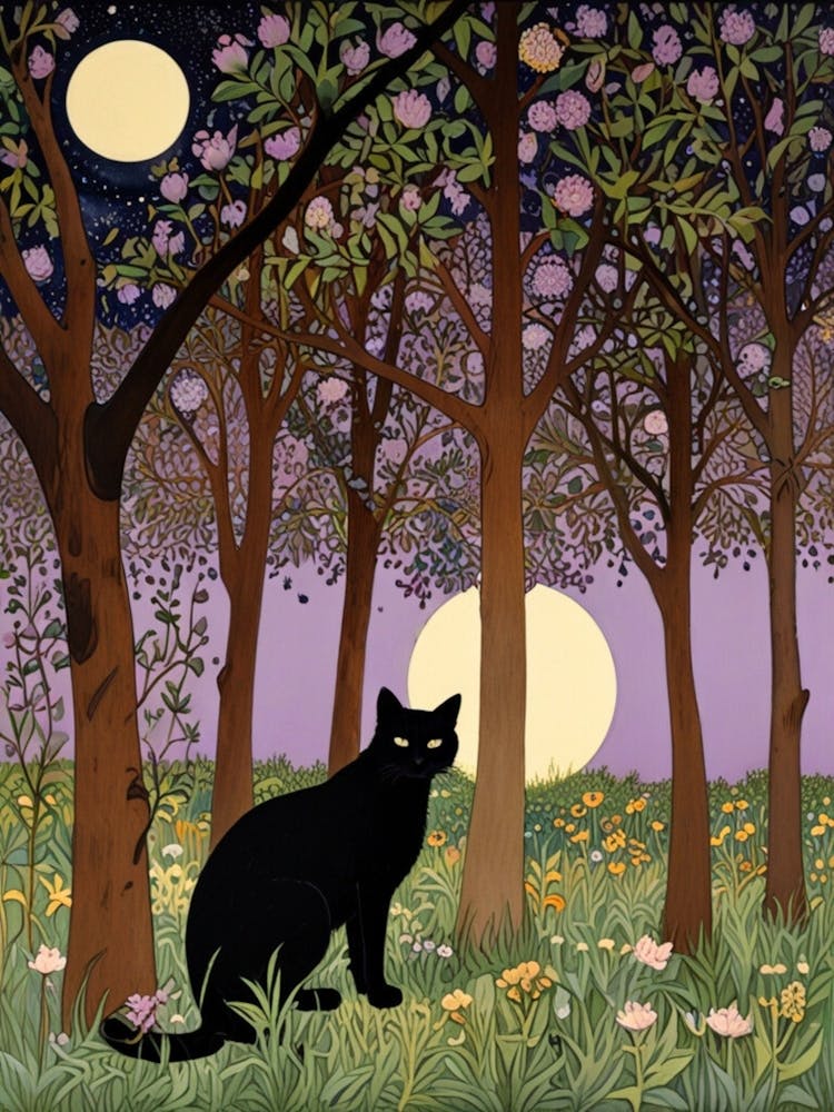 William Morris Cat In The Woods 18