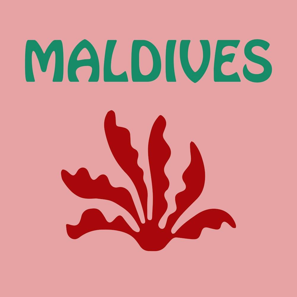 Maldives Markante Illustration