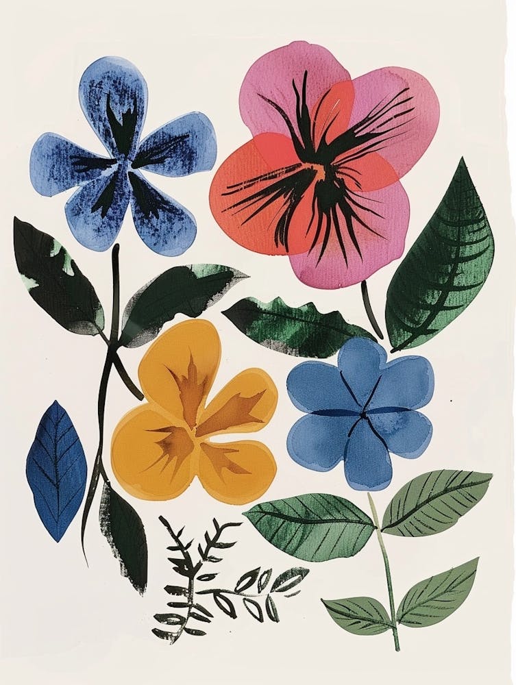 Painted Florals Impatiens 1