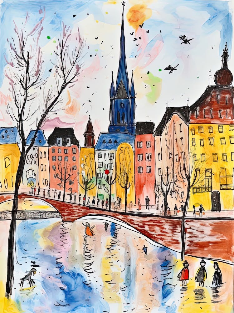 Berlin, Dreamy Storybook Illustration 3