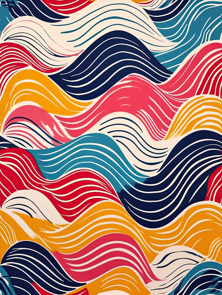 Abstract Wave Pattern, Matisse style 1