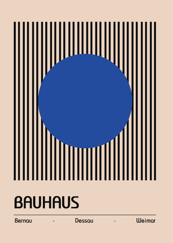 Bauhaus Design Blue Dark