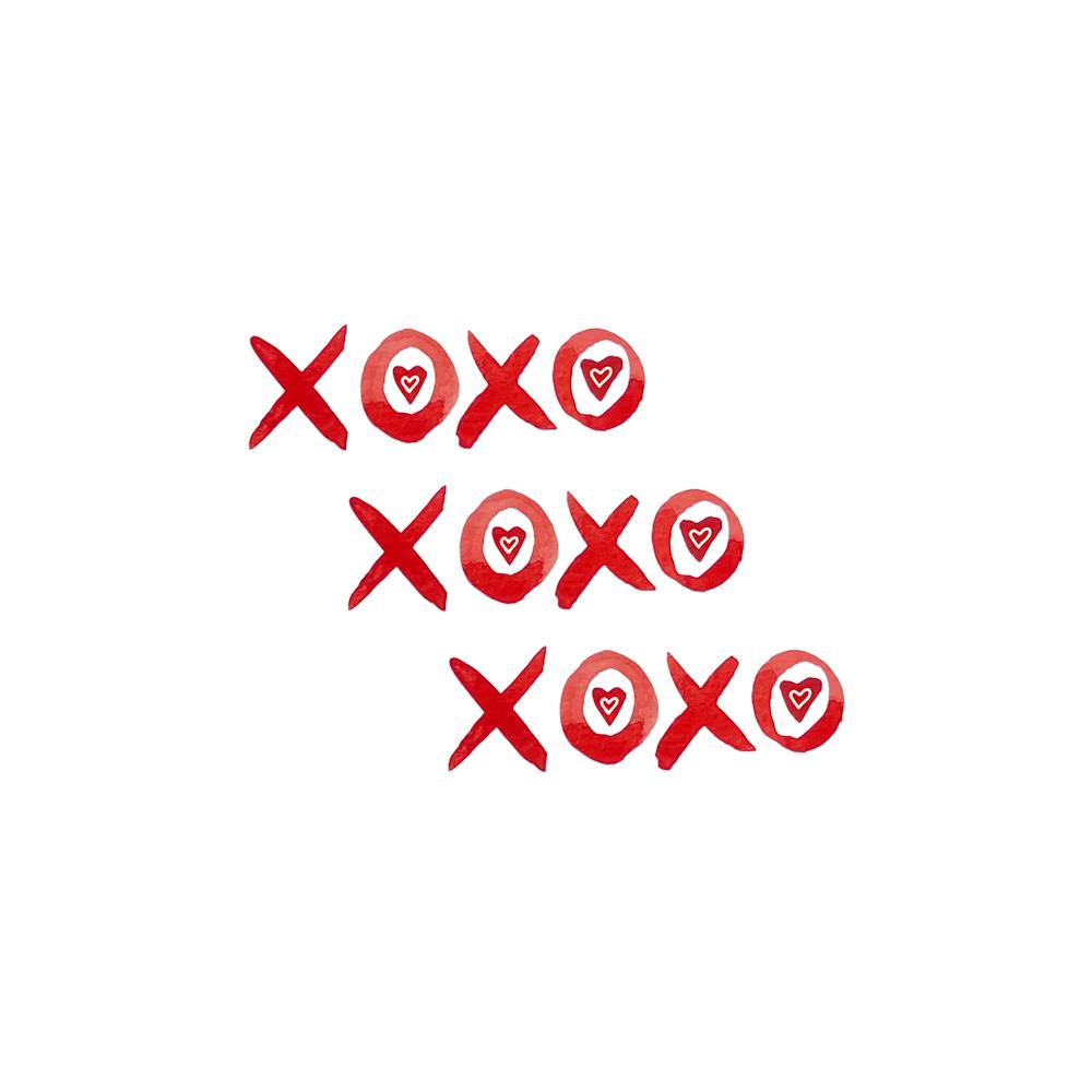 Xoxo in Aquarellfarben
