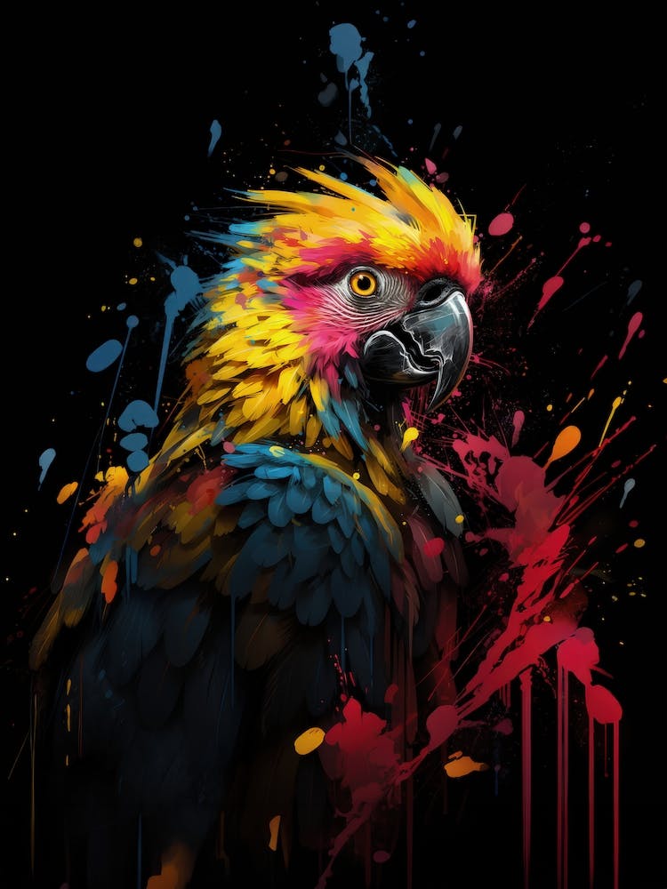 Parrot colorful art painting