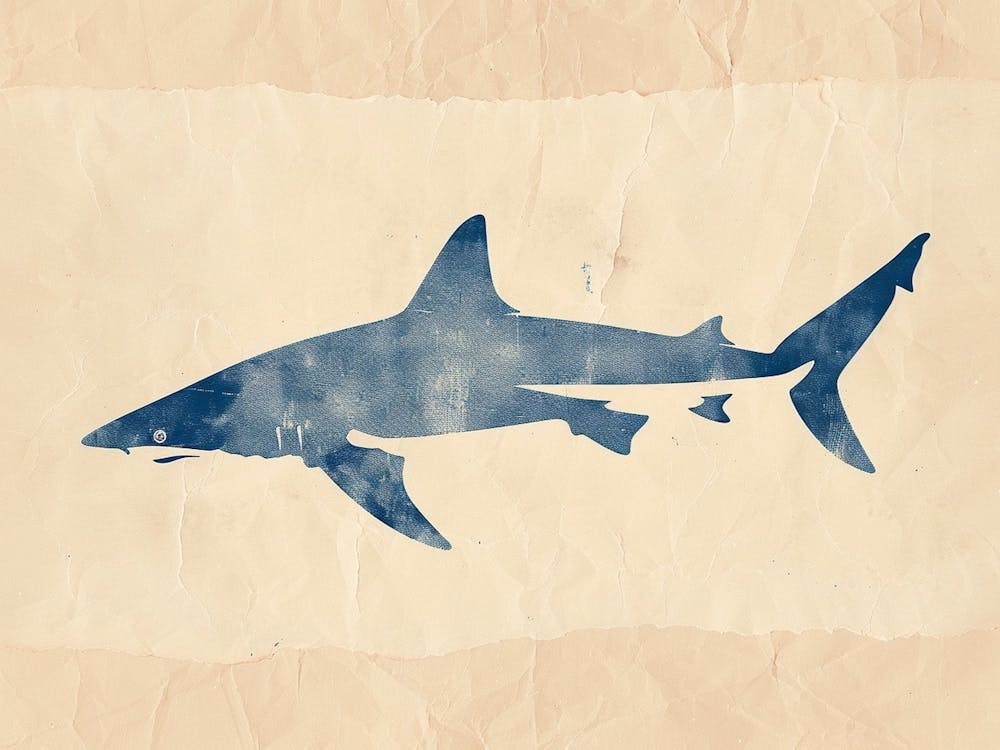 Blue Shark Grey Silhouette 3