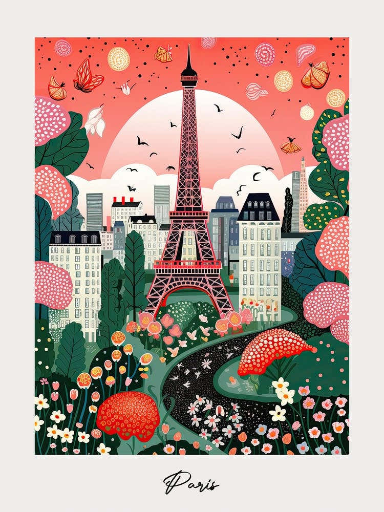 Poster Of Paris, Illustration In The Style Of Pop Art 4