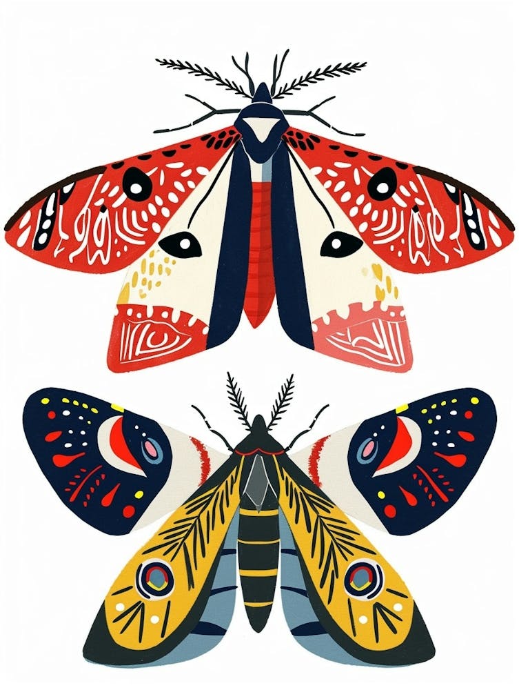 Colourful Insect Illustration Moth 30