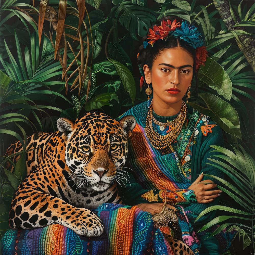 Frida Kahlo and the Jaguar. Animal Conservation Series.
