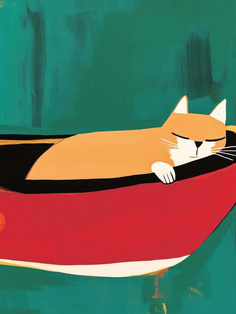 Cat In Boat