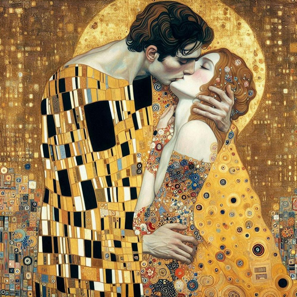 gustav klimt the kiss portrait