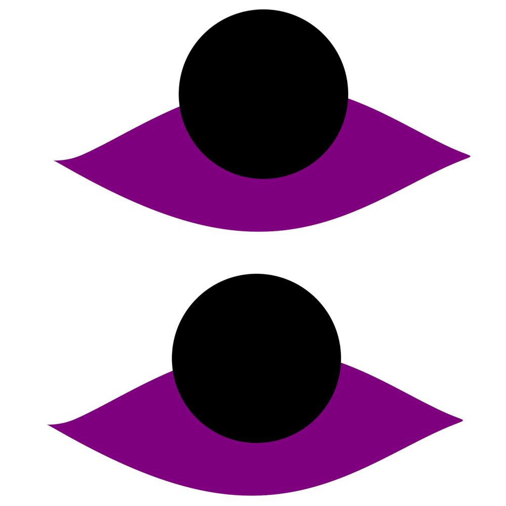 Purple Eyes With Black Dots