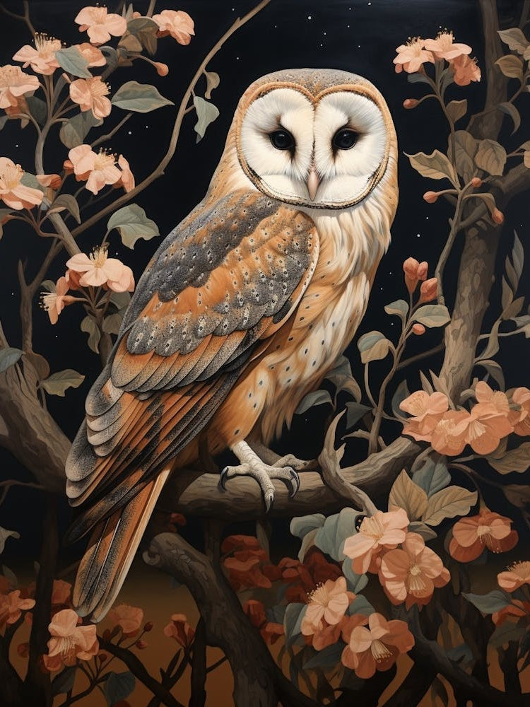 Dark And Moody Botanical Barn Owl 3