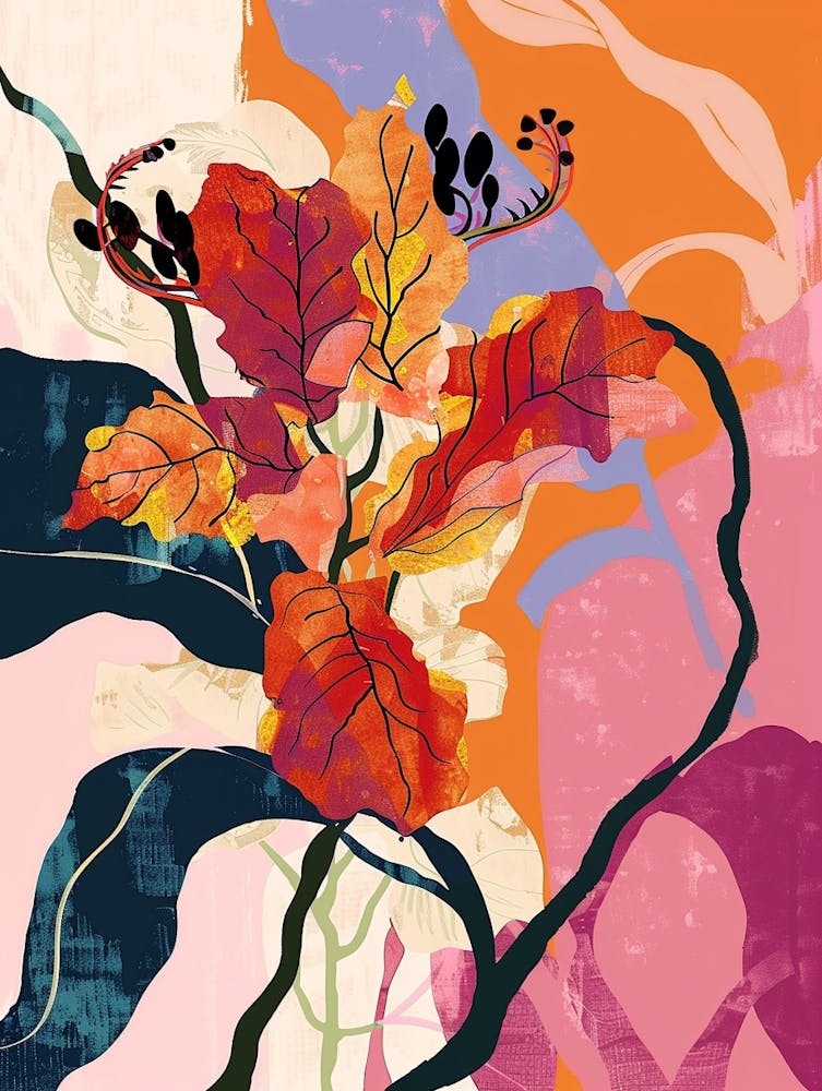Colourful Flower Illustration Bougainvillea 3