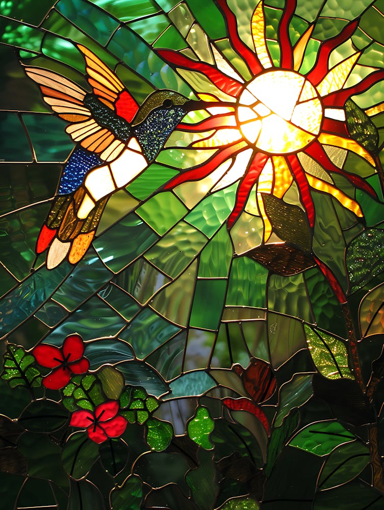 Hummingbird Stained Glass 2