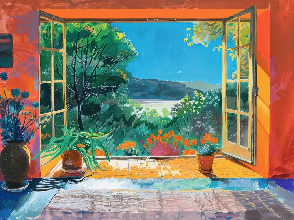 Cork From The Window View Painting 2