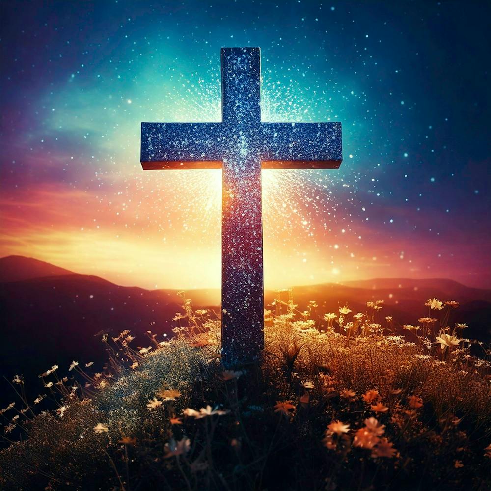 Firefly Religious Easter Cross Background 5260