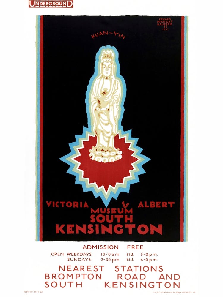 Victoria And Albert Museum London Underground Vintage Poster