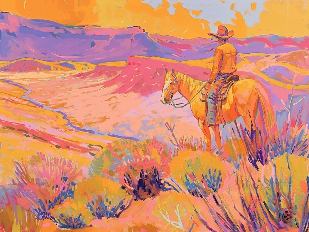 Cowboy Painting Wyoming 3