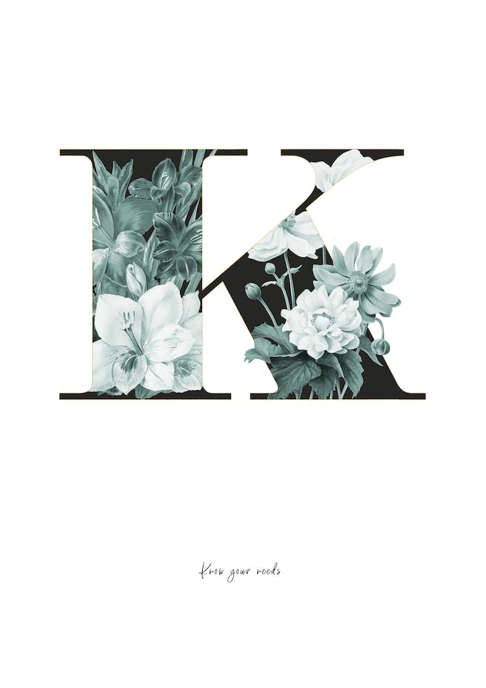 Flower Alphabet K