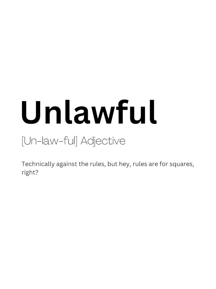 Unlawful Definition Bedeutung