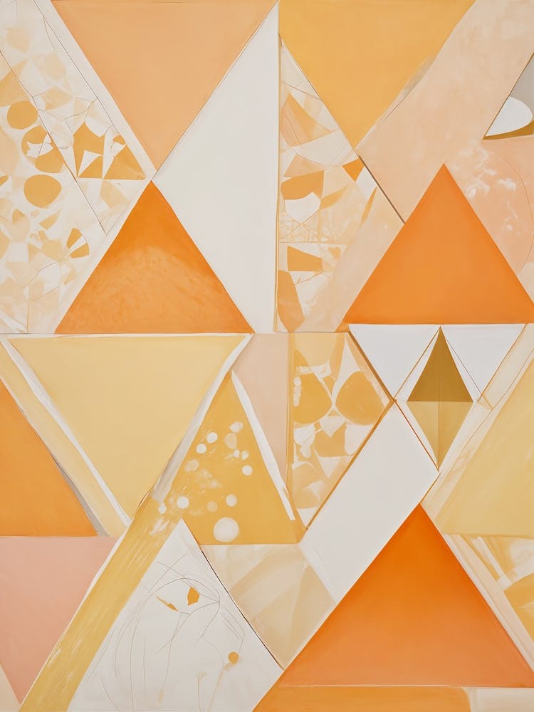 Abstract Orange Triangles no1