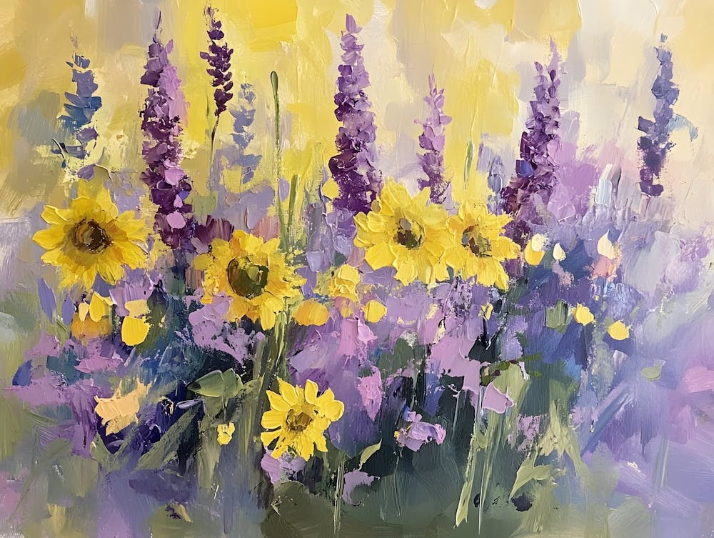 Lavender And Sunflowers 8