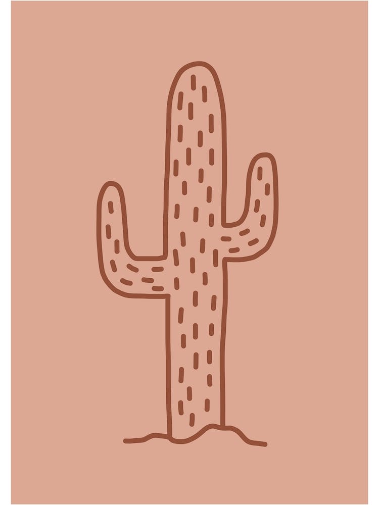 Autumn Warm Cactus Abstract