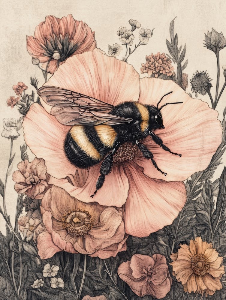 Bee On A Flower 7