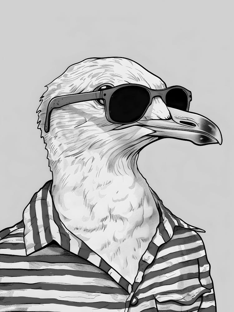 Seagull With Sunglasses