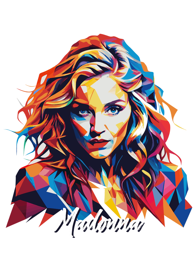 Madonna 03 Portrait Music Icon Style WPAP Pop Art
