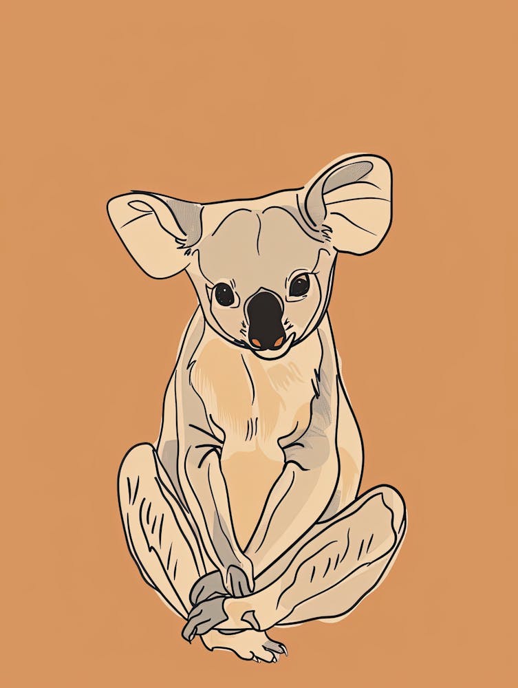 Koala Boho, Line Art