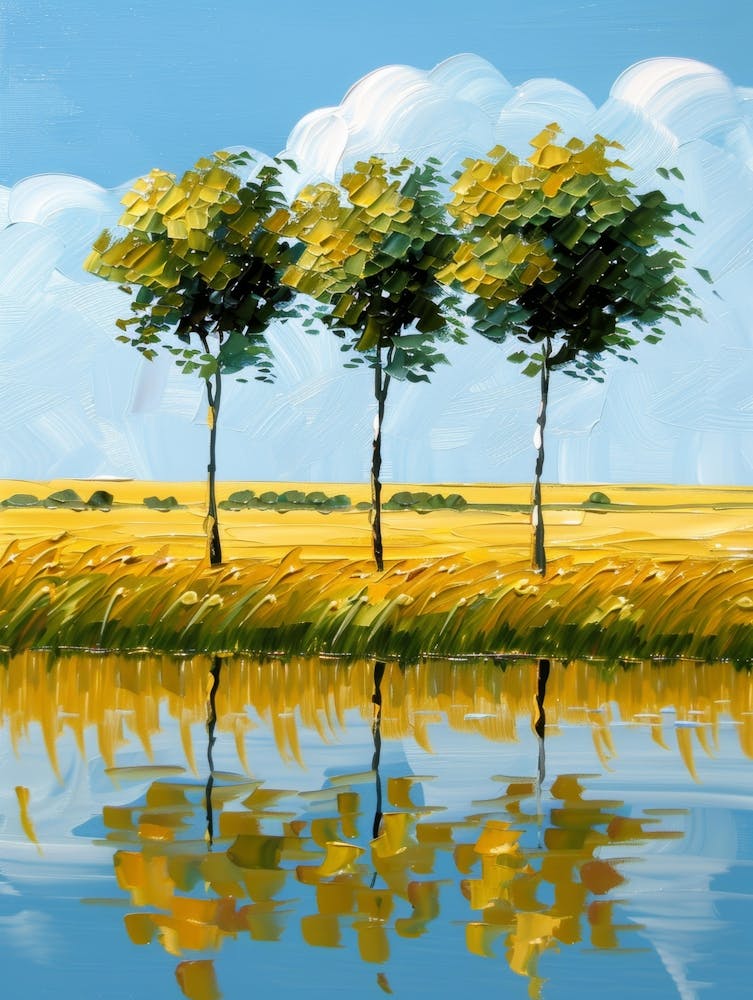 Three Trees In A Field