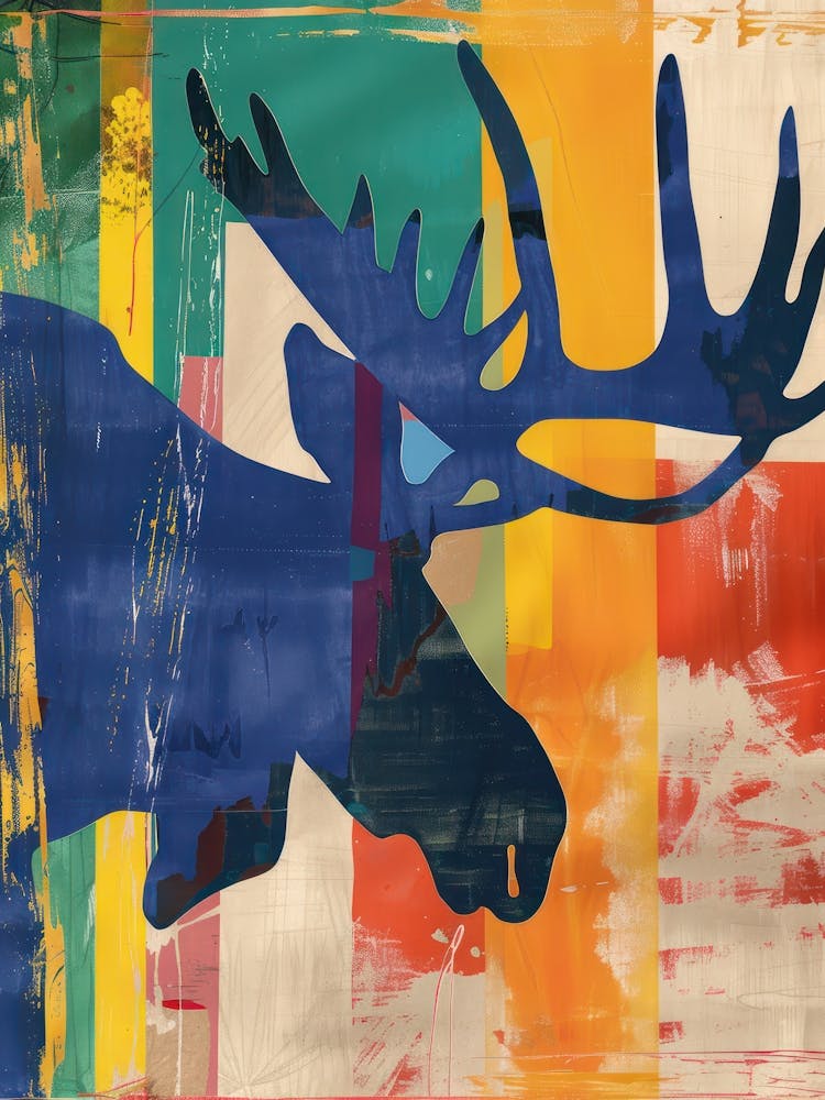 Moose 4 Cut Out Collage