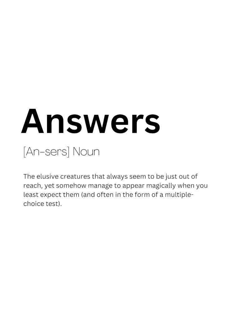 Answers Definition Meaning