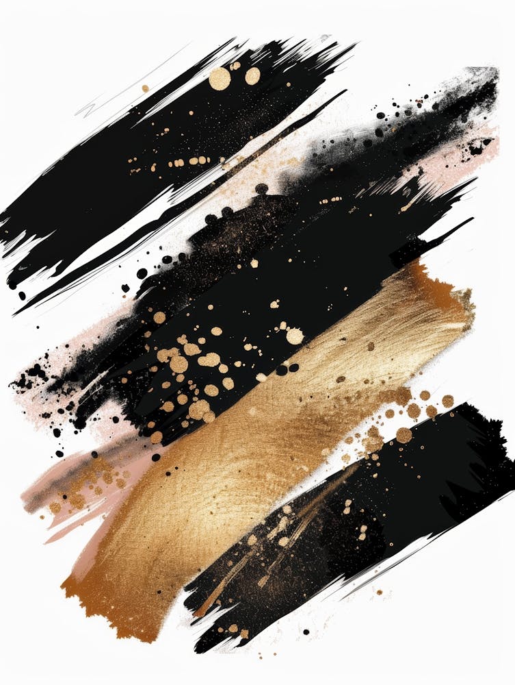 Gold And Black Brush Strokes 7