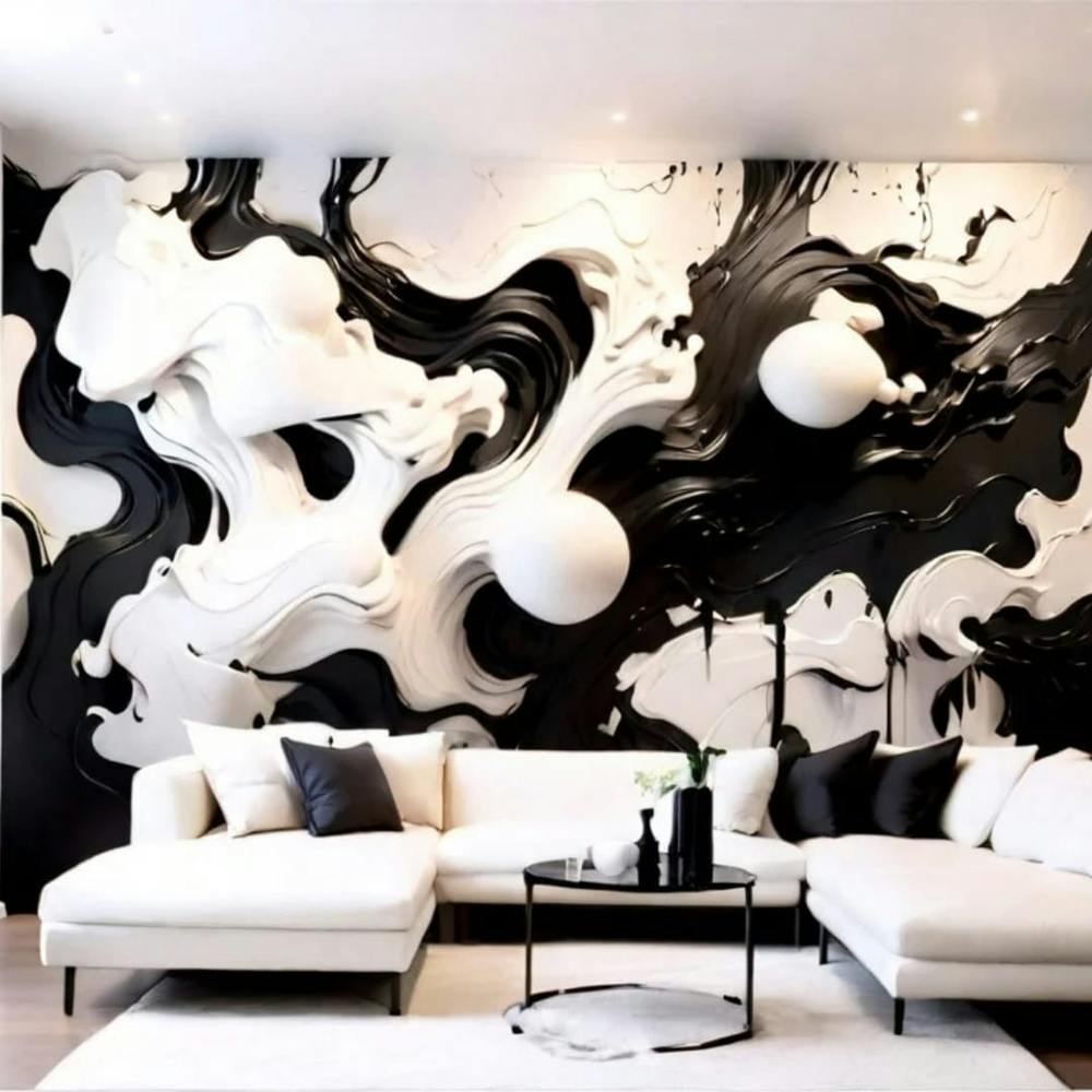 4K Black and White combination Art high quality
