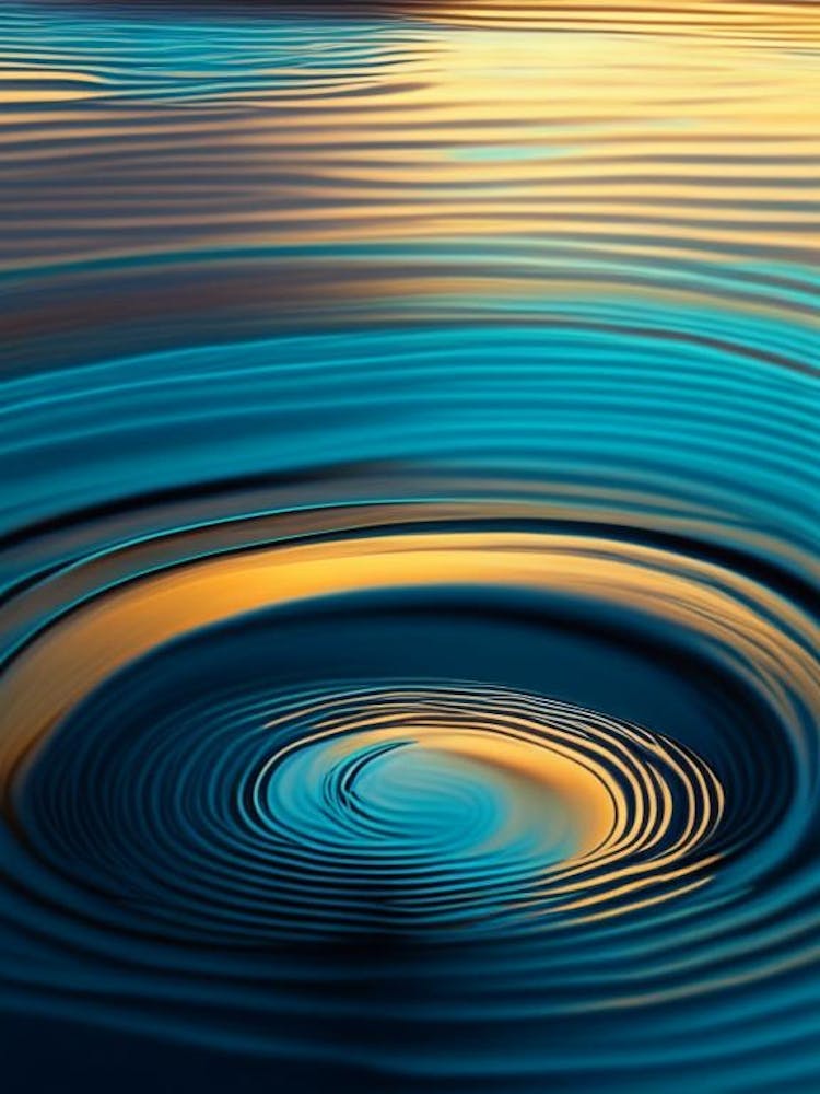 Water Ripples Lake Waterscape Crayon 2