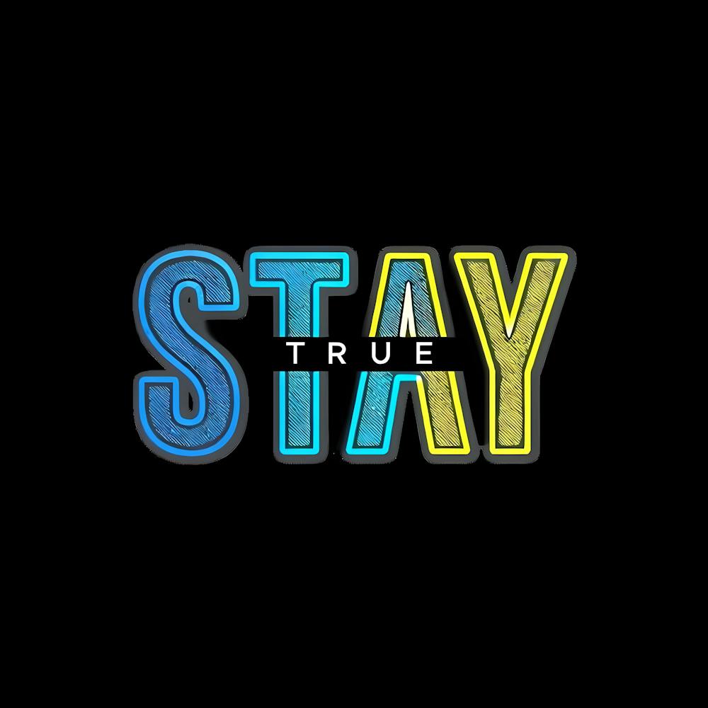 Vibrant Stay True Motivational Quote T Shirt (1)