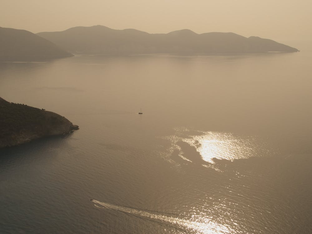 Sailing in the Sunset in Cephalonia